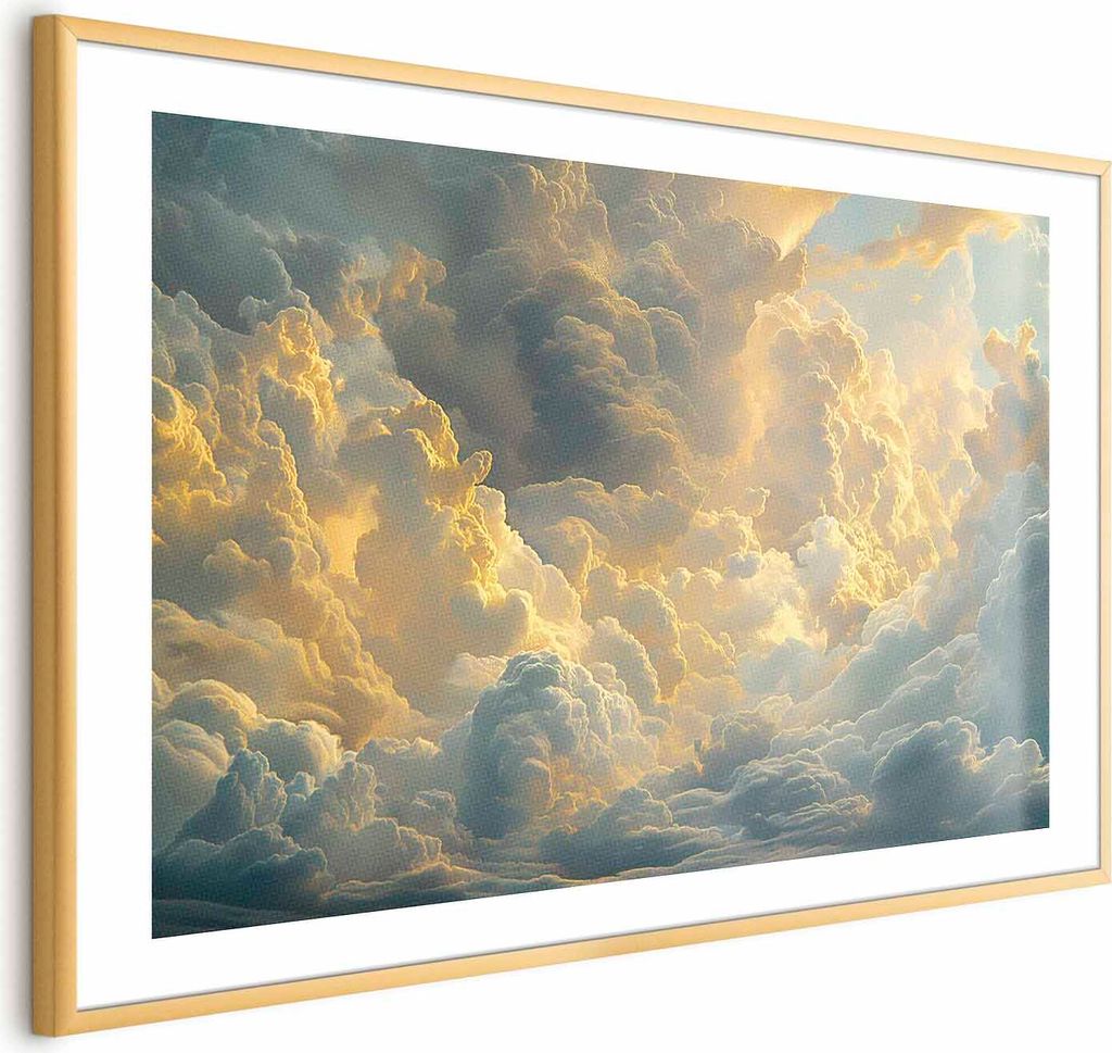 Posterpapier Poster - Last Breath of the Day: Clouds Illuminated by Evening Glow 90x60 cm Muster b-H-10032-ao-a