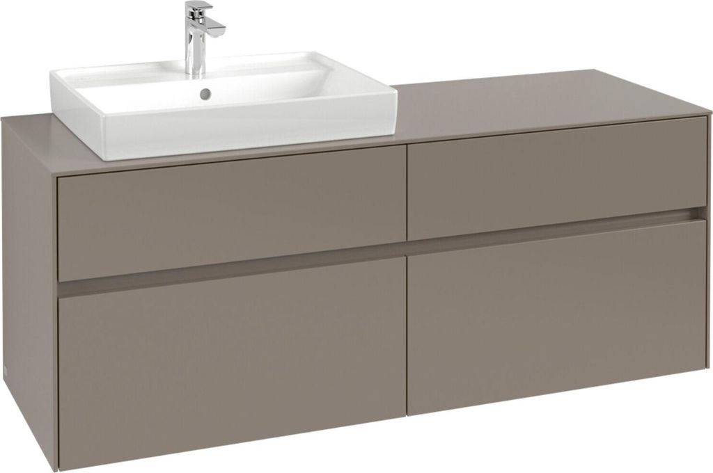 V&B Waschtischunterschrank Collaro 140x54,8x50cm, WT links, volcano black