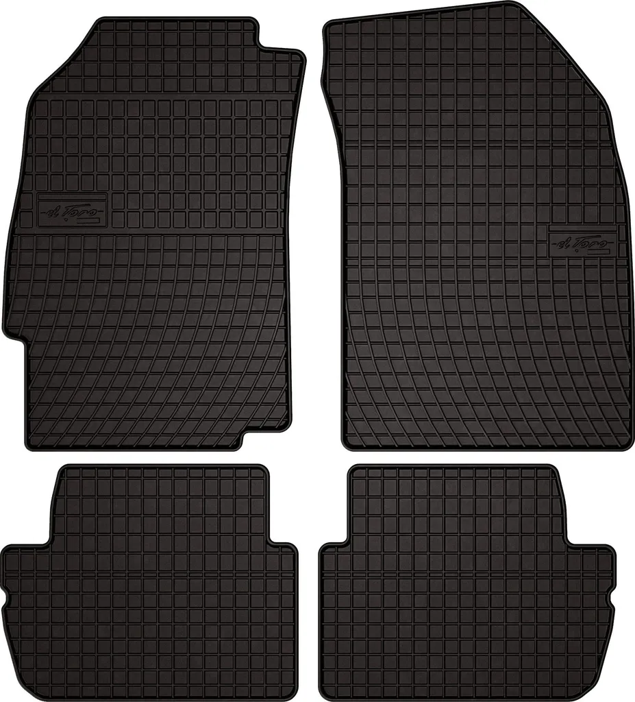 Set Tappetini Gomma Chevrolet Spark IV 2015-2022 con Bottoni Fissaggio