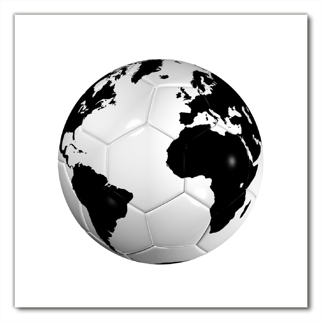 Wallario selbstklebende Möbelfolie/ Tischdecke für Innen und Außen, Größe: 100 x 100 cm - Planet Fußball