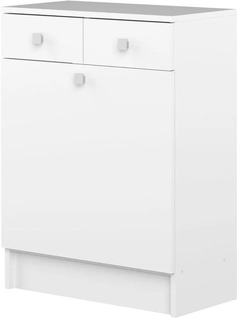 Boîte de rangement pour bureau et chambre 81,5x60 cm blanc mélamine