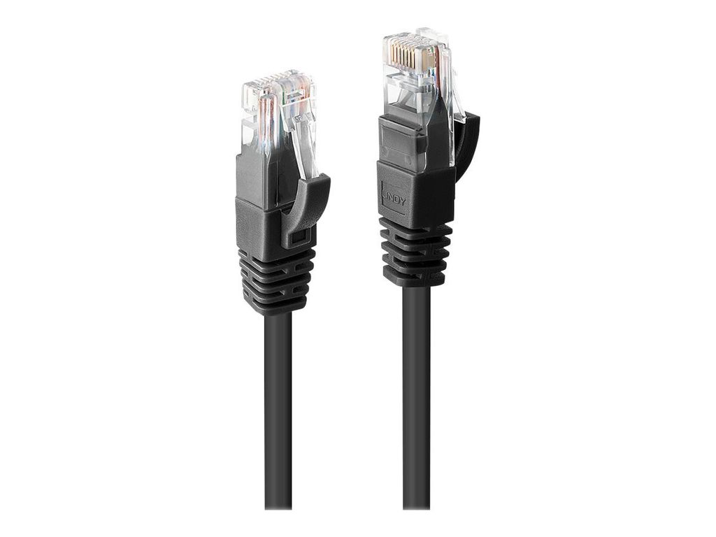 LINDY Patchkabel Cat6 U/UTP schwarz 0.30m