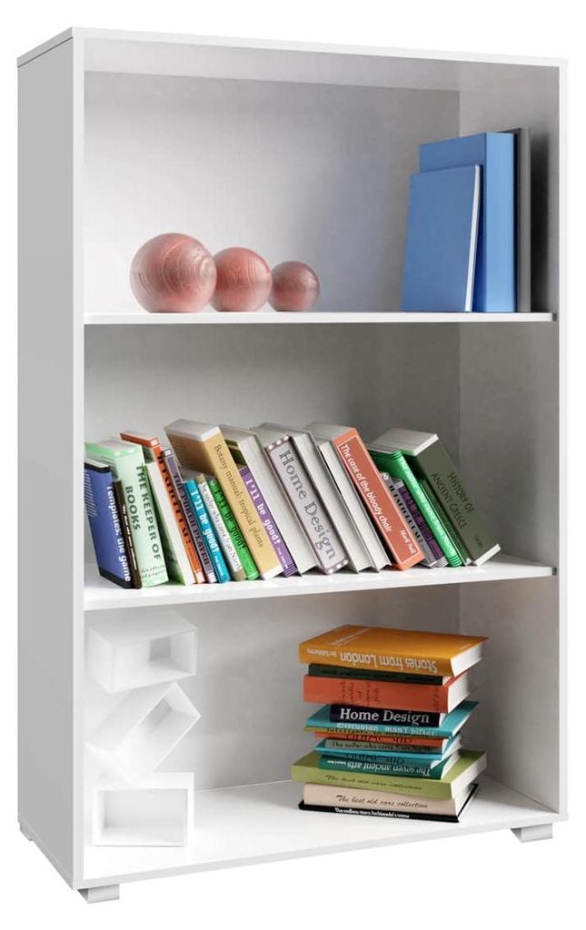 CASARIA® Bücherregal 3 Fächer 115x60x28cm Höhenverstellbare Produktbild 