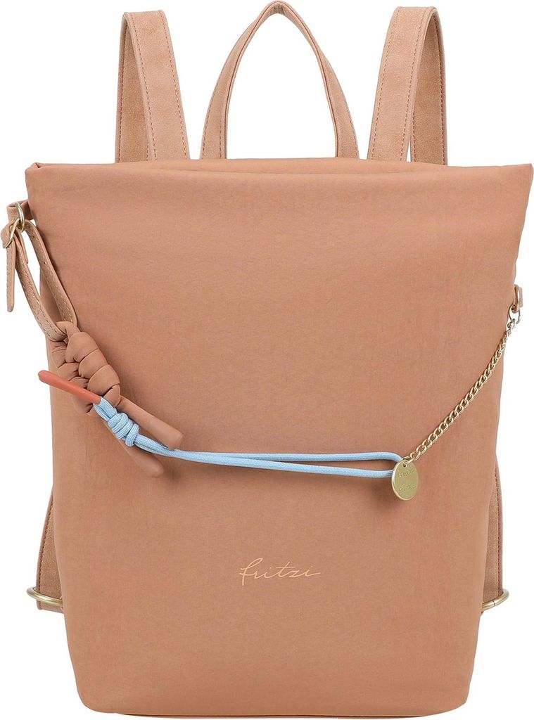 Fritzi aus Preußen Rucksack Umhängetasche Brigitte X Fritzi JU Limited Chain Sky Backpack Mokka hellbraun