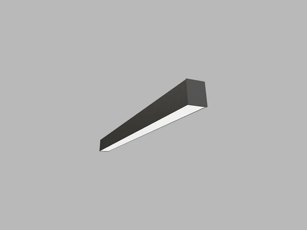 Réglette LED suspendue noire LINO 90cm design moderne pour bureau et salon