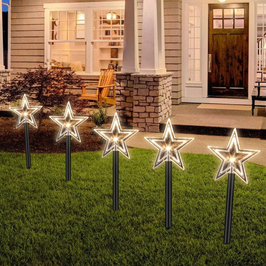 Peviasot, lot de 5 décorations de Noël en forme d'étoile, Image du produit 