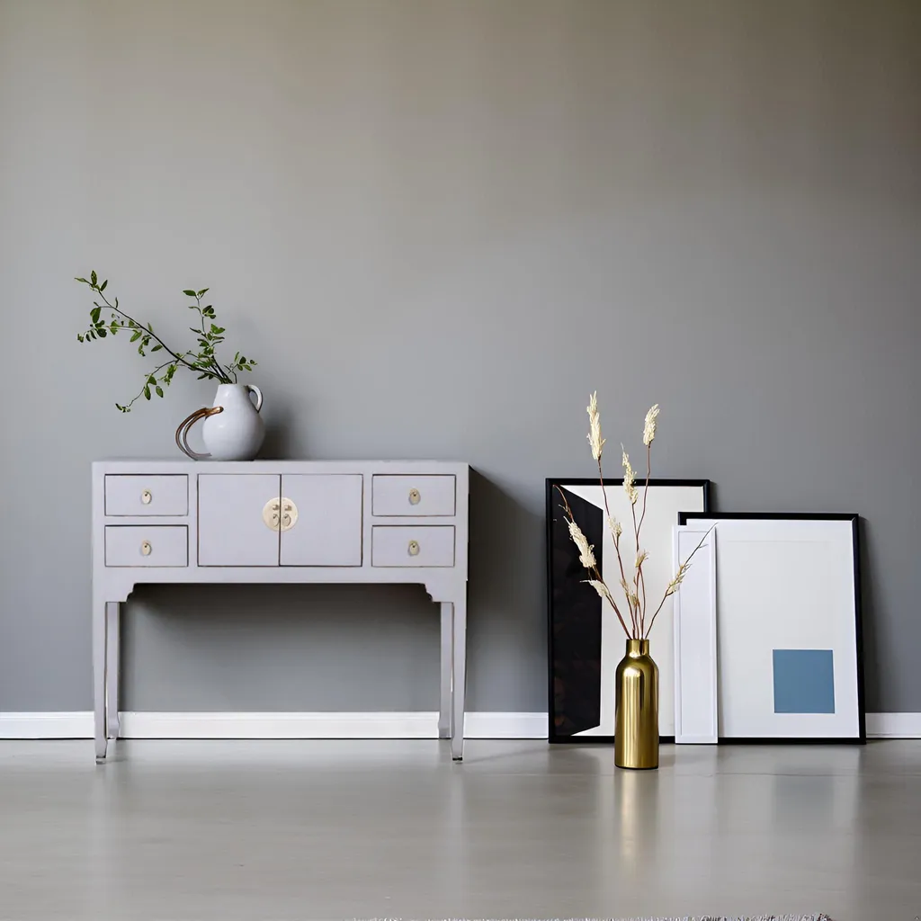 Petite Table Basse d'Appoint Orientale - Console Entrée et Table Murale - 8