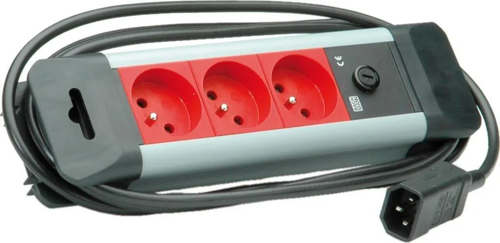 Multiprise pour onduleur 3 prises avec connecteur C14 et câble long de 2m