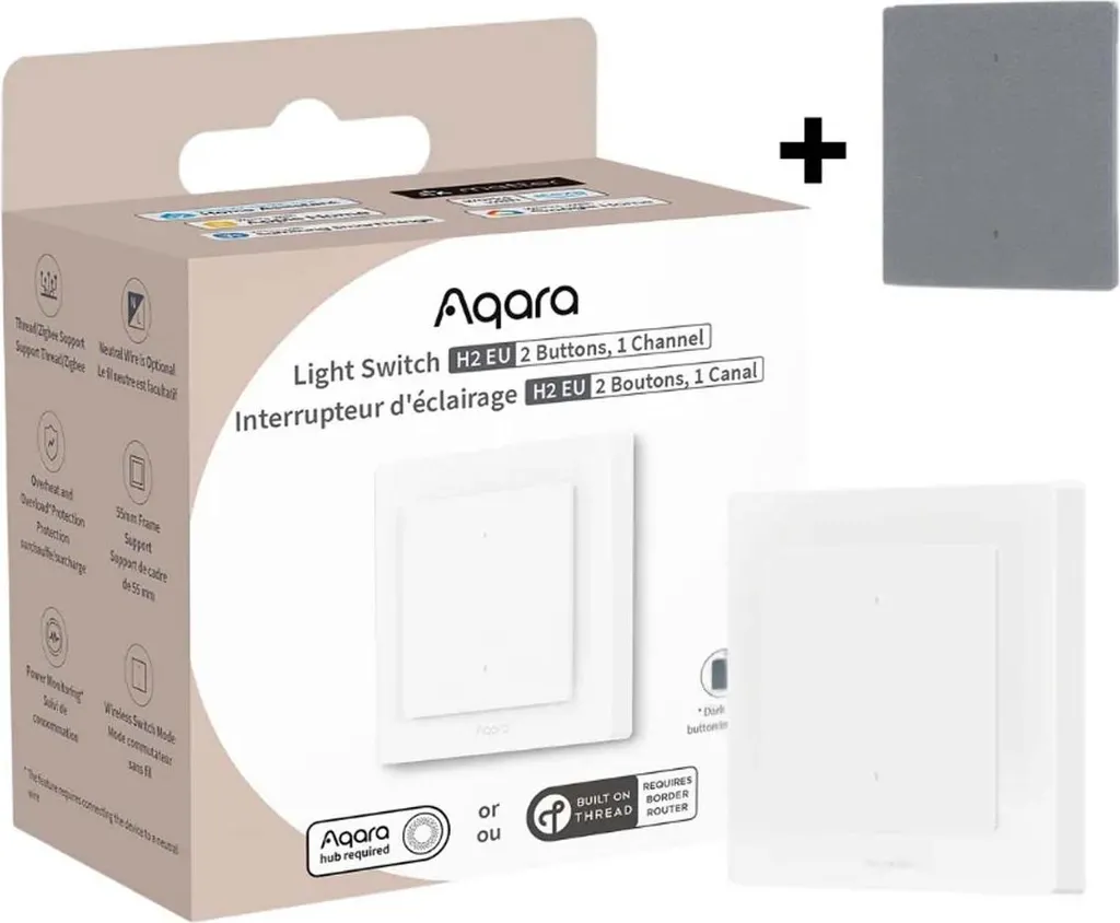 Interrupteur Connecté Aqara H2 EU Commande Éclairage Domotique Blanc - 7