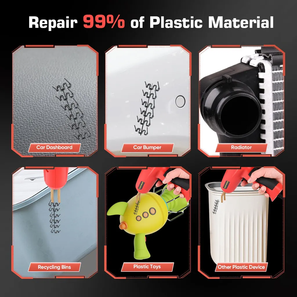 Soudeuse plastique à chauffage rapide avec kit de 4 types d'agrafes - 4