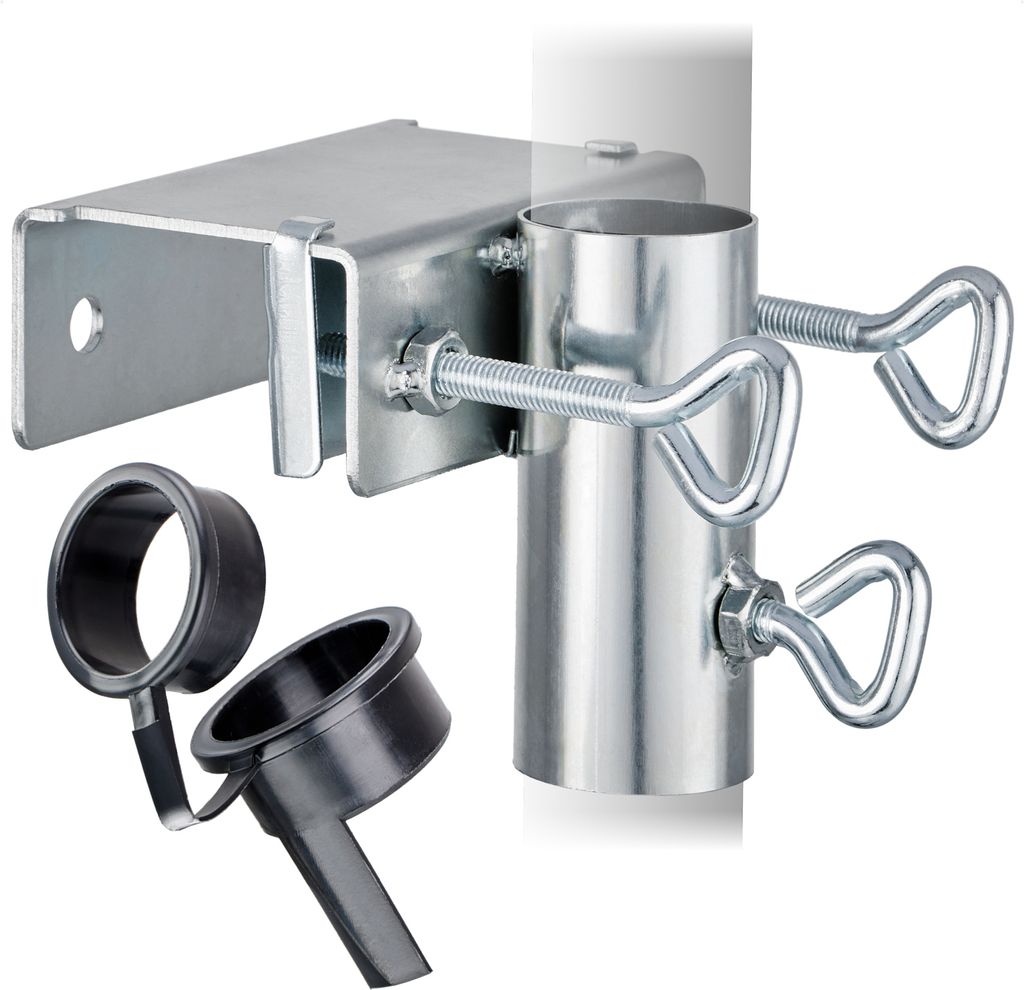 com-four® Sonnenschirmhalter - verzinkter Stahl - Produktbild 
