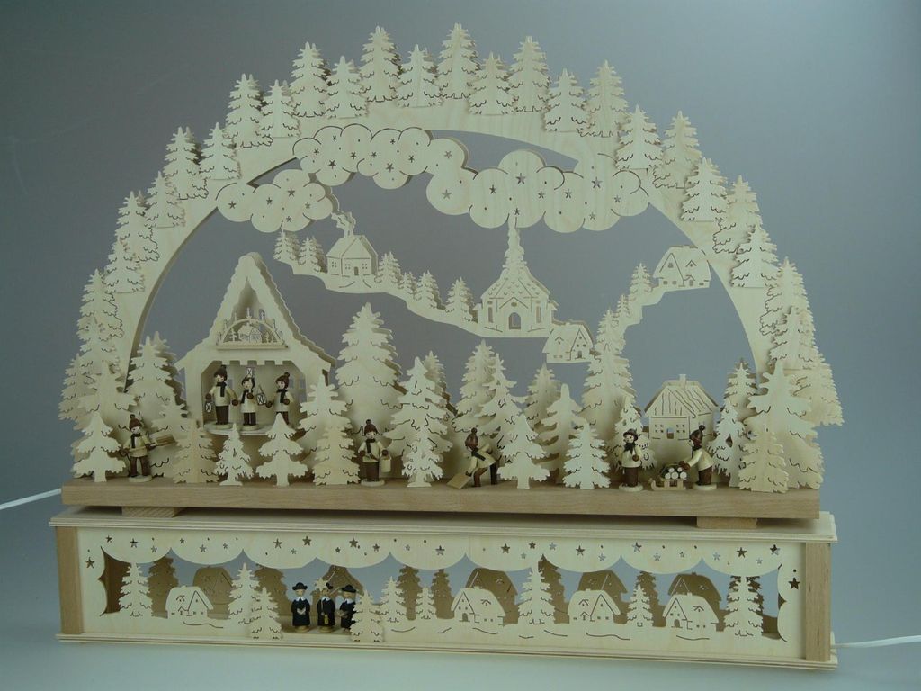 Original Erzgebirgischer Marken Schwibbogen Lichterbogen 70 x 53 cmK70-6_69