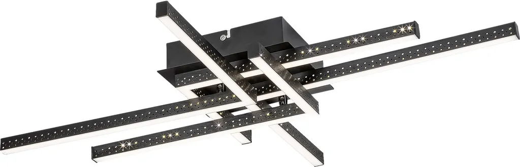 Plafonnier LED 35W noir mat Casimir 5268 idéal pour salon et cuisine