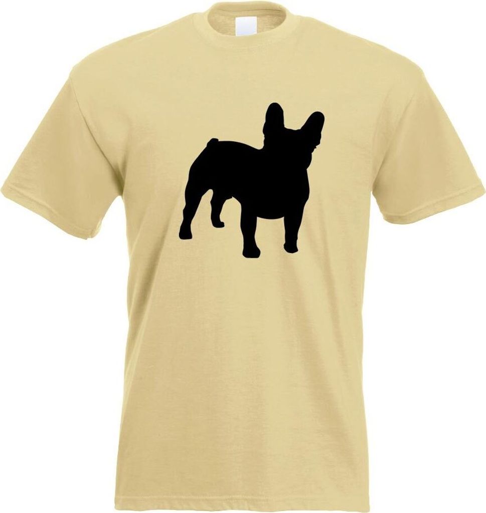 Kiwistar - T-Shirt - Khaki - Französische Bulldogge Hund Herren Funshirt Bedruckt Design Sprüche Spruch Motive - mit Motiv Bedruckt - Funshirt De...