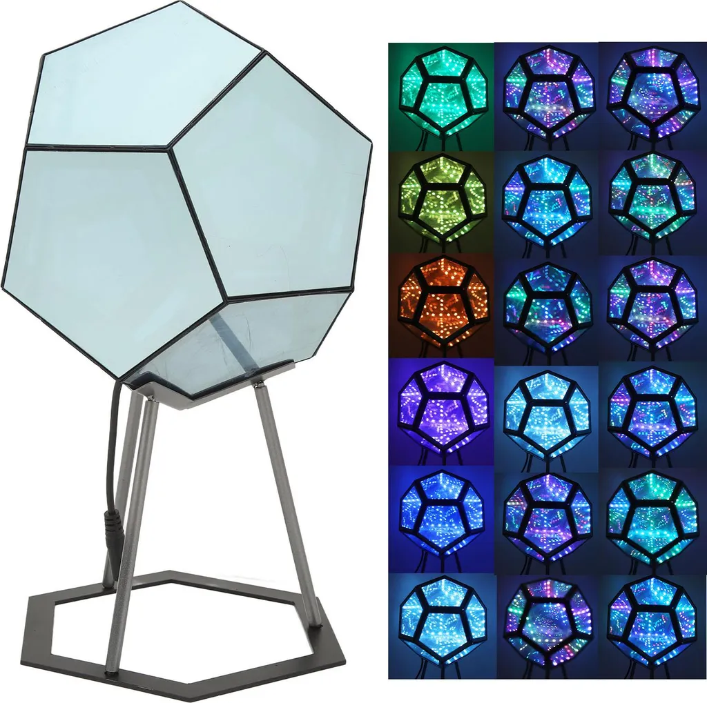 Lampada LED Infinito Dodecaedro - Gadget Hi-Tech per Camera e Studio - 6