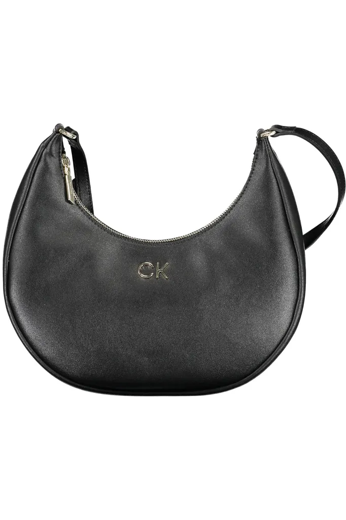 Sac bandoulière Calvin Klein K60K609621 Re-Lock noir en similicuir
