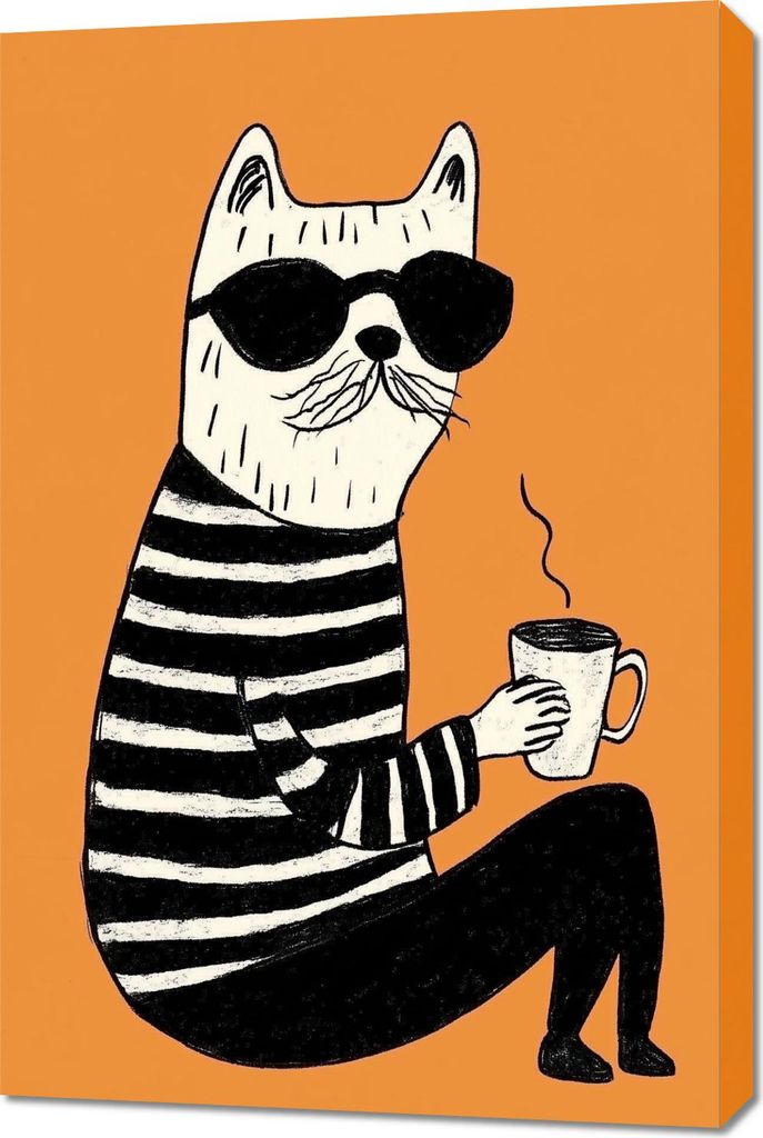 Bild 60x90cm Kaffee Minimalistisch, Innenräume Skandinavischer Stil, Boho