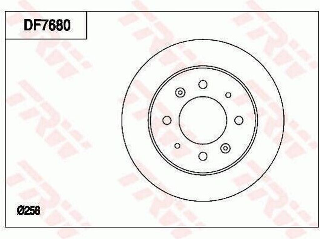 2x TRW Bremsscheibe DF7680 für KIA CERATO (LD) CERATO Produktbild 