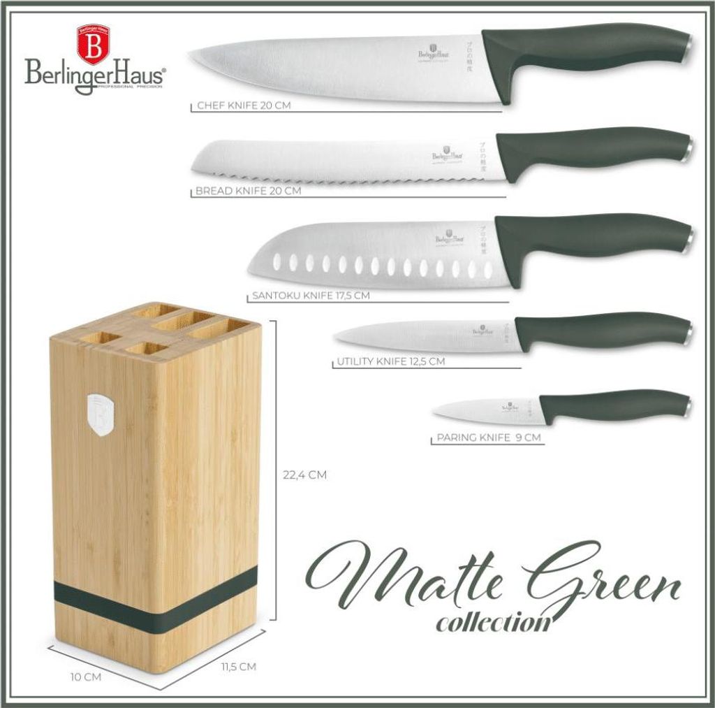 Set di coltelli, Berlinger Haus BH2751 verde opaco Immagine del prodotto 