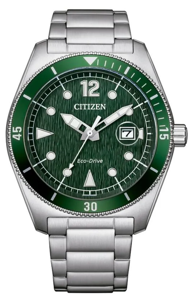 Montre Citizen Mod. AW1880-55X Eco-Drive en Acier avec Cadran Vert