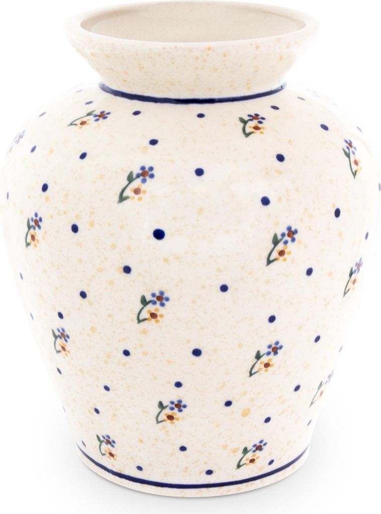 Original Bunzlauer Keramik 2,3L Vase "Emma" 19,7cm Baluster Blumenvase, Dekor 111