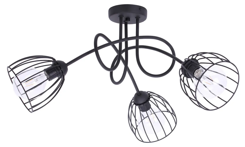 Lampe de plafond industrielle cage métal suspension vintage cuisine E27