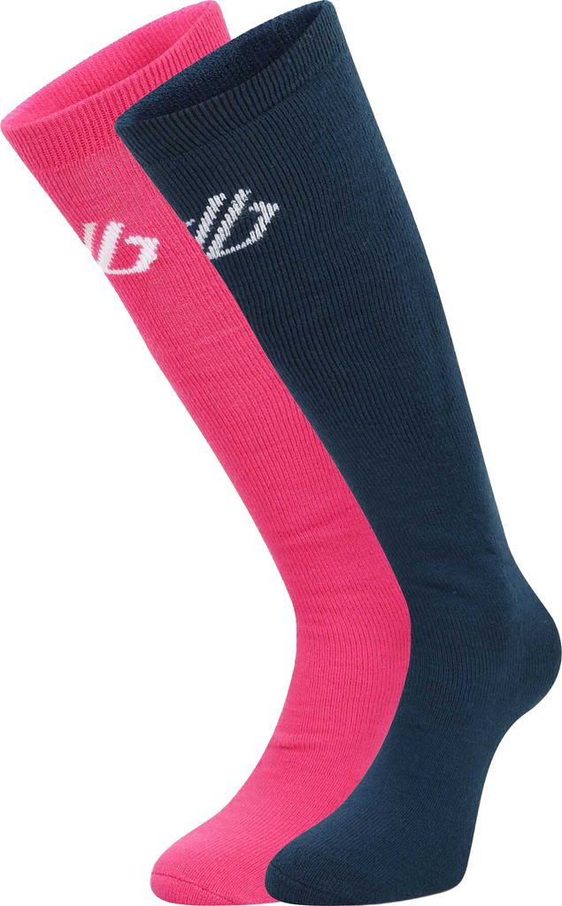 Dare 2B Socken für Herren/Damen Unisex 2er-Pack RG5314 (Einheitsgröße) (Reines Rosa/Dunkel-Jeansblau)
