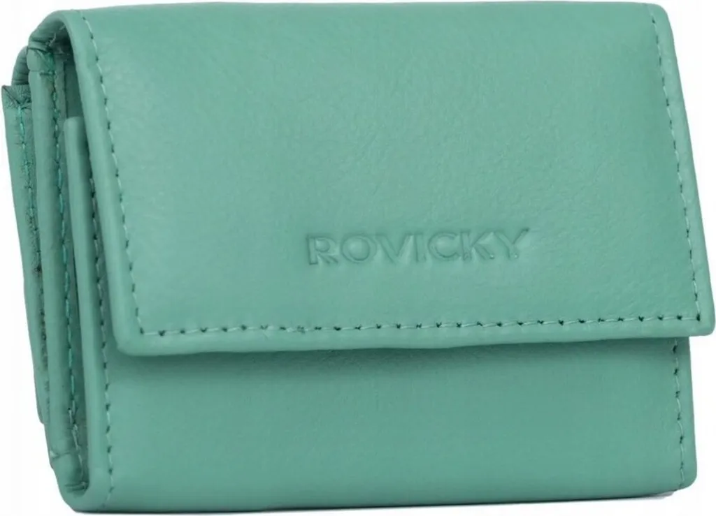 Portefeuille Femme Cuir Vert Clair à Fermeture Sécurisée Format Poche