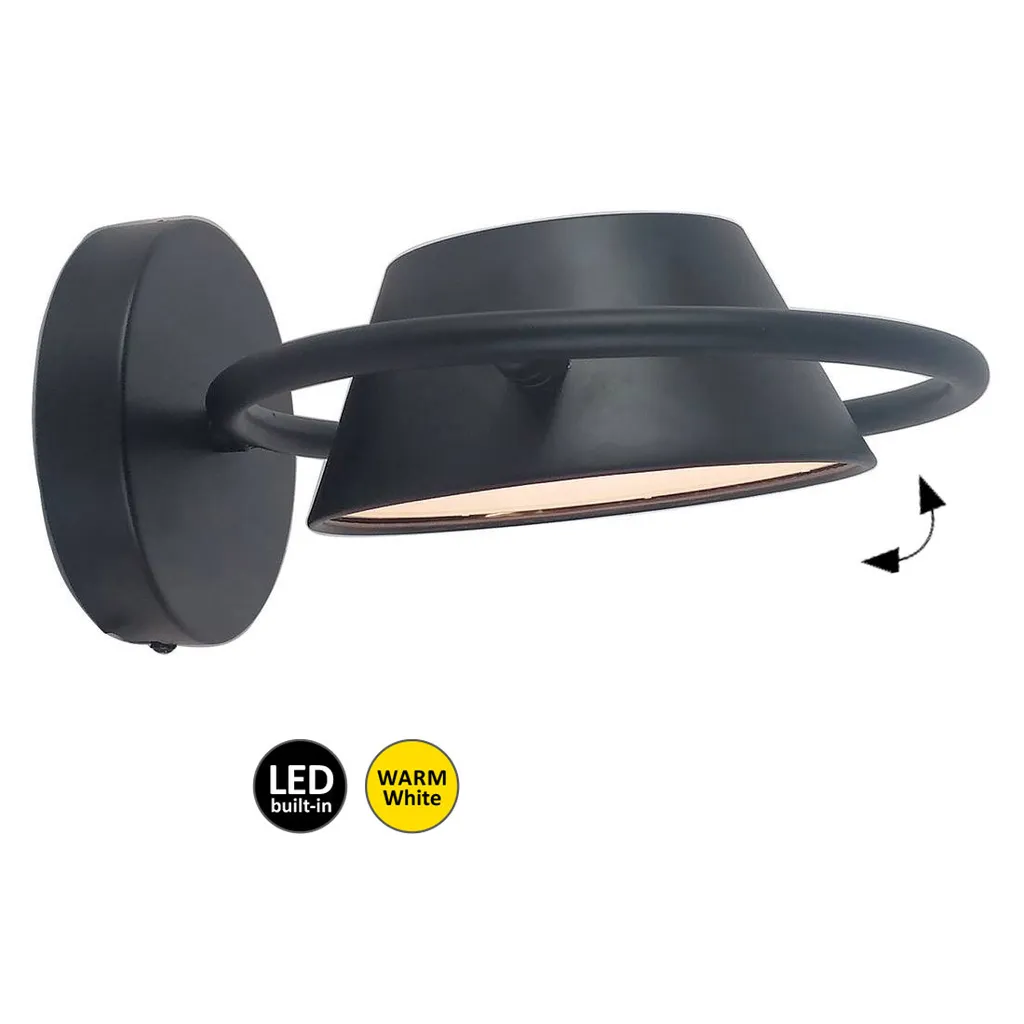 Rabalux 71048 Lampe de Table Moderne en Métal Noir pour Bureau Chic
