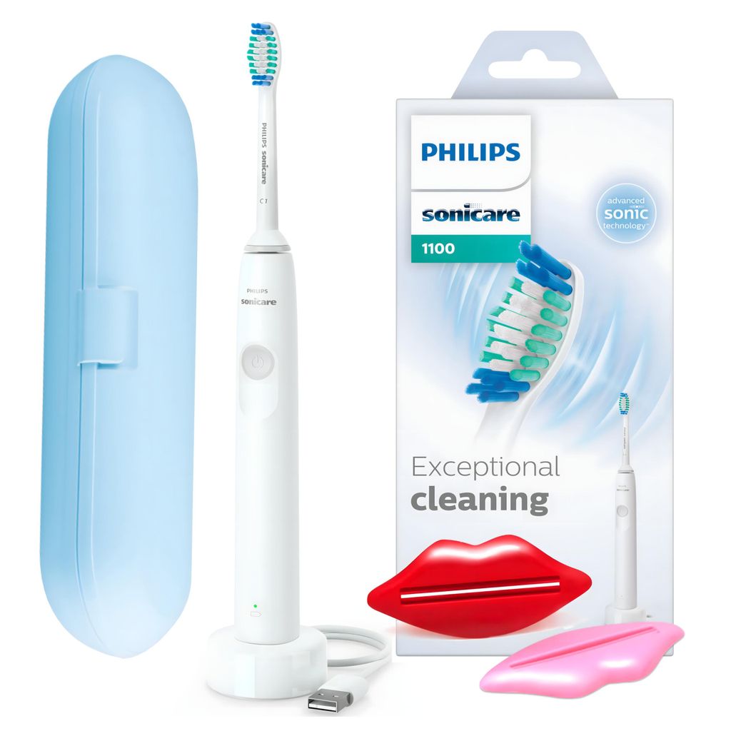 Philips Sonicare HX3641/02 Elektrische Zahnbürste – Reiseetui – 31000 Vibrationen – Weiß