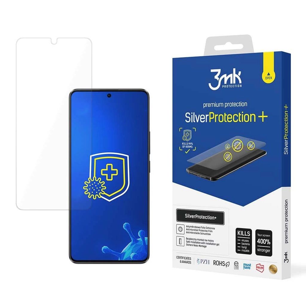 3mk Display Antimikrobielle Schutzfolie SilverProtection+ fr Poco X6 Pro 5G 0,21mm Self-Heal