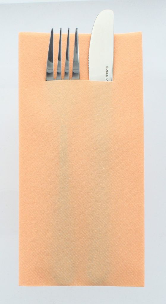 Airlaid Besteckservietten Aprikot, 40 x 40 cm, 75 Stück - Produktbild 