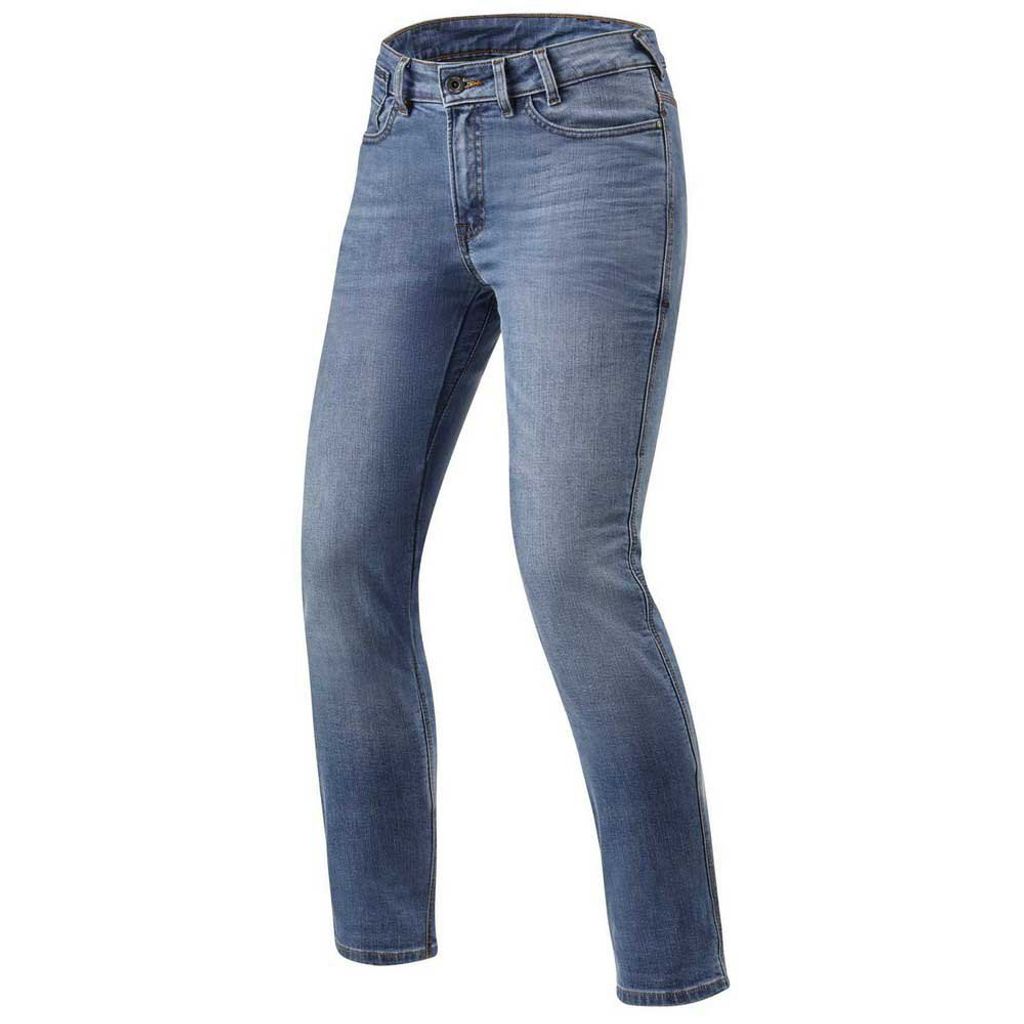 Revit Victoria Damen Motorradjeans, blue stone waschung, 28
