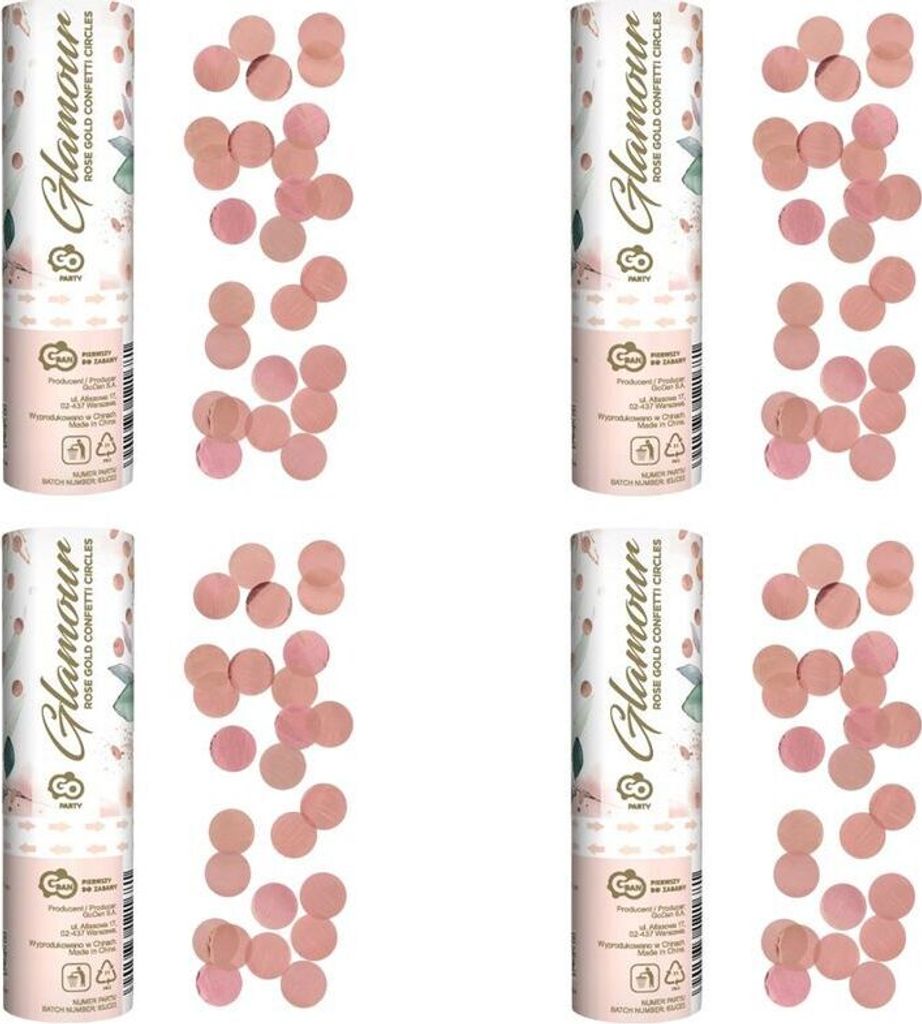 4 Konfettikanonen roségold Punkte