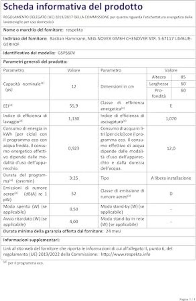 Respekta Geschirrspüler freistehend 60 cm weiß/Spülmaschine Produktbild 18
