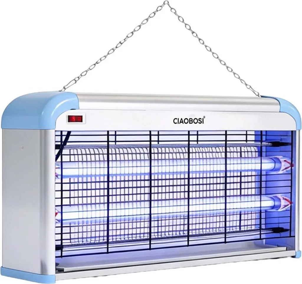 Avizar Lampe Anti-Moustiques UV 30W Électrique Blanche et Bleue