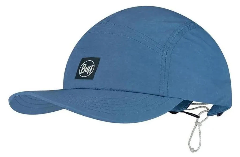 BUFF 5 Panel Explore Cap Denim - Casquette de Randonnée Réglable Bleue