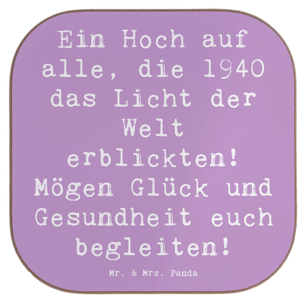 Mr. & Mrs. Panda Untersetzer für Gläser Spruch 1940 Geburtstag - Lavendeltraum - Geschenk, Geburtstagsgeschenk, gläseruntersetzer, Alter, Coaste...
