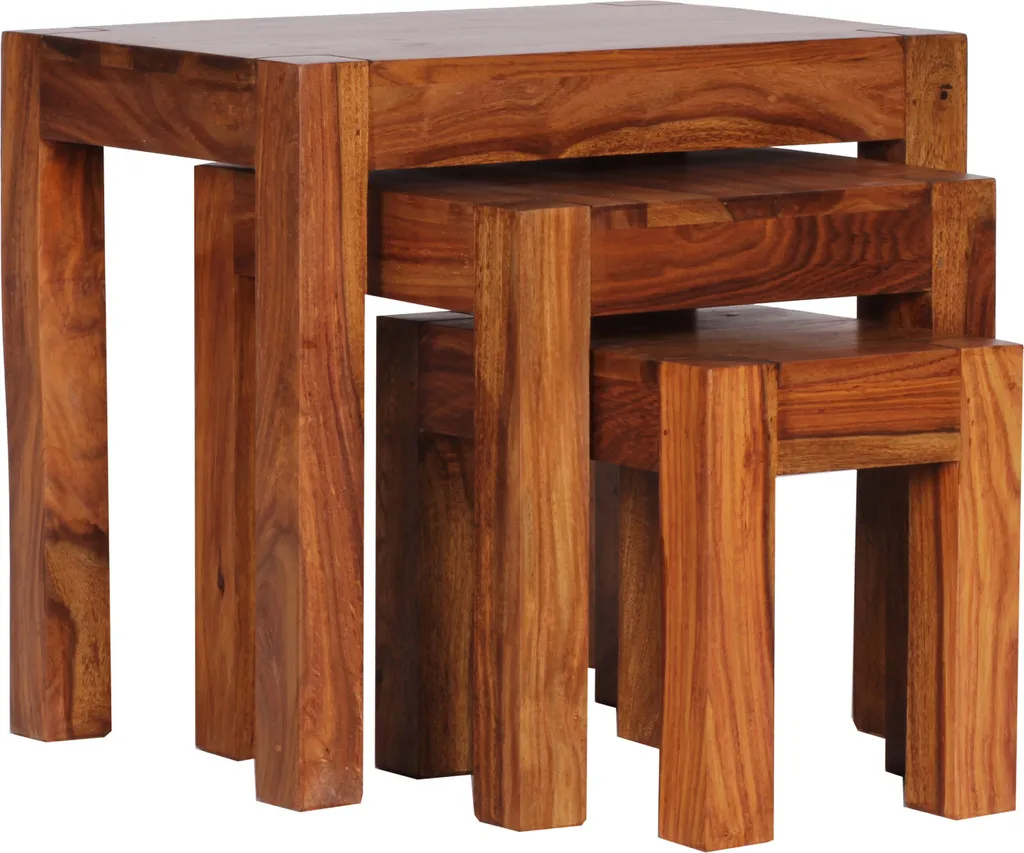 Gagnez de la place avec la Table Gigogne Wohnling WL1.212 Bois Massif