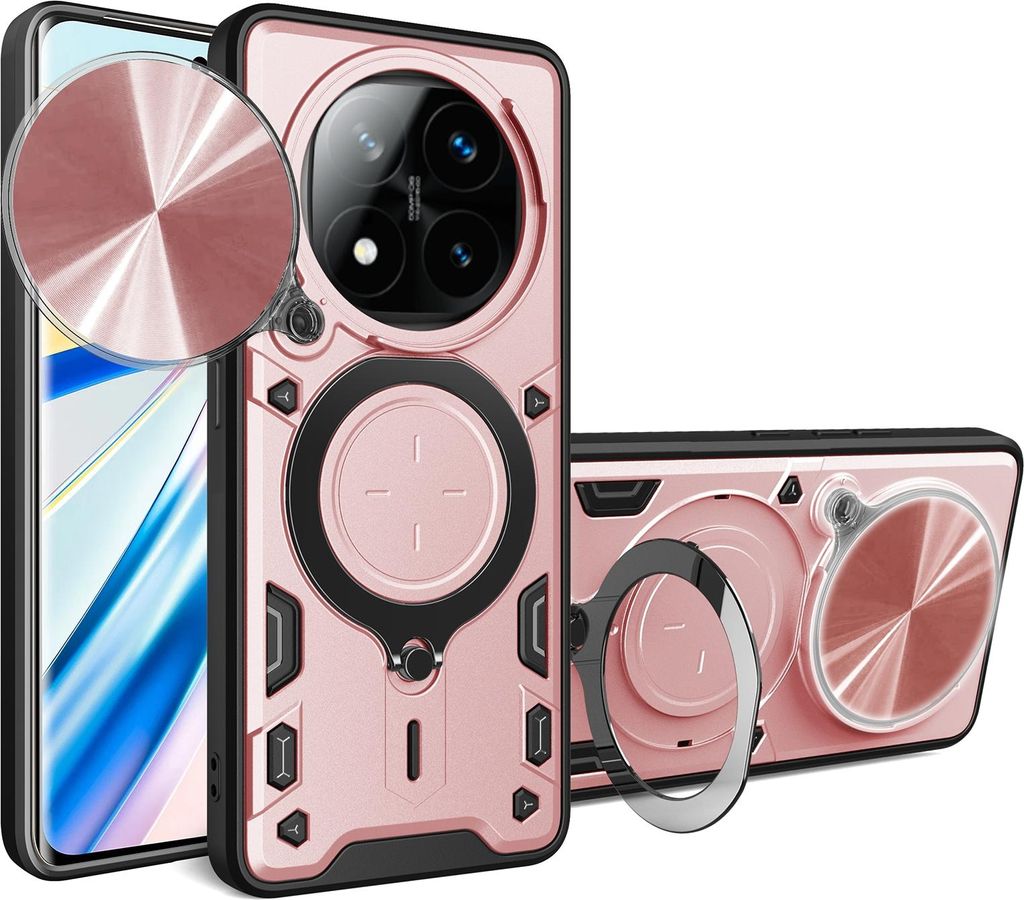 Hülle für Xiaomi Redmi Note 14 Pro Plus - Phonesta CamLock Back Cover mit Kamera-Slider - Roségold