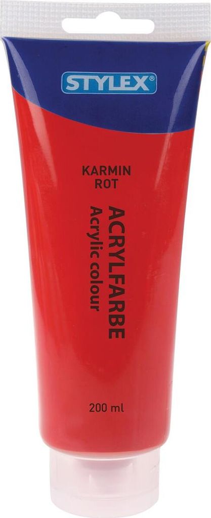Stylex 28517 Acrylfarbe 200 ml Tube karminrot matt