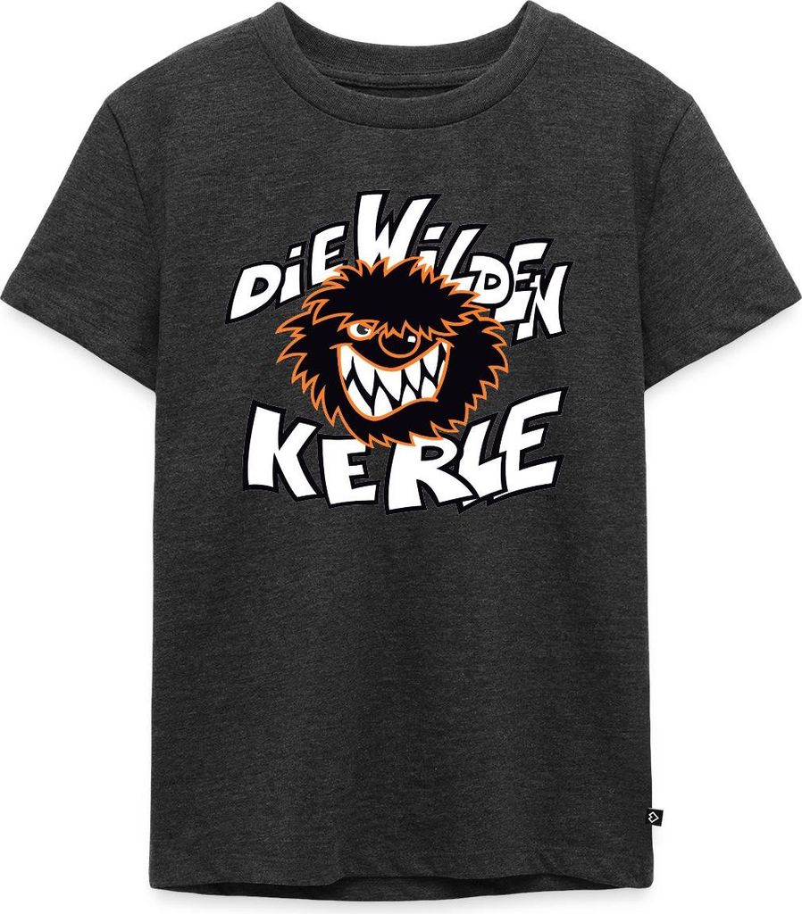 Spreadshirt Die Wilden Kerle Logo Kinder Premium T-Shirt, 110/116 (4 Jahre), Anthrazit meliert