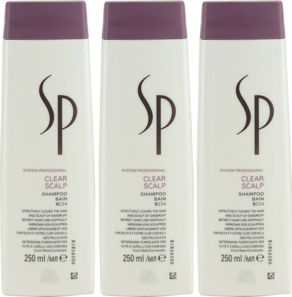 Wella SP Clear Scalp 3 x 250 ml Shampoo Set Produktbild 