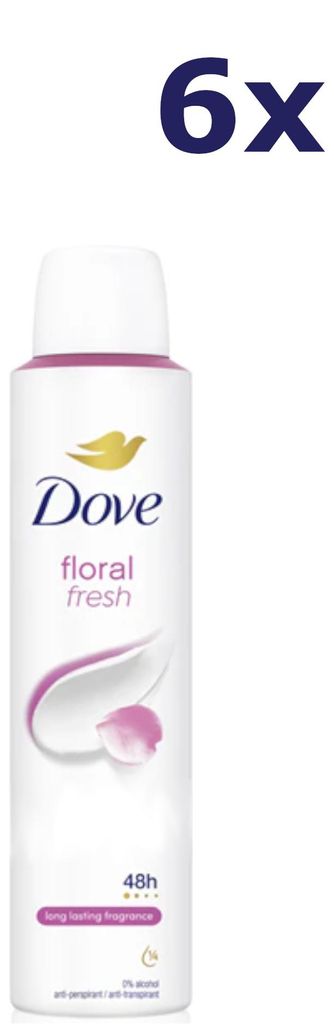 6x Dove Deo-Spray – 200 ml, blumig-frisch Produktbild 