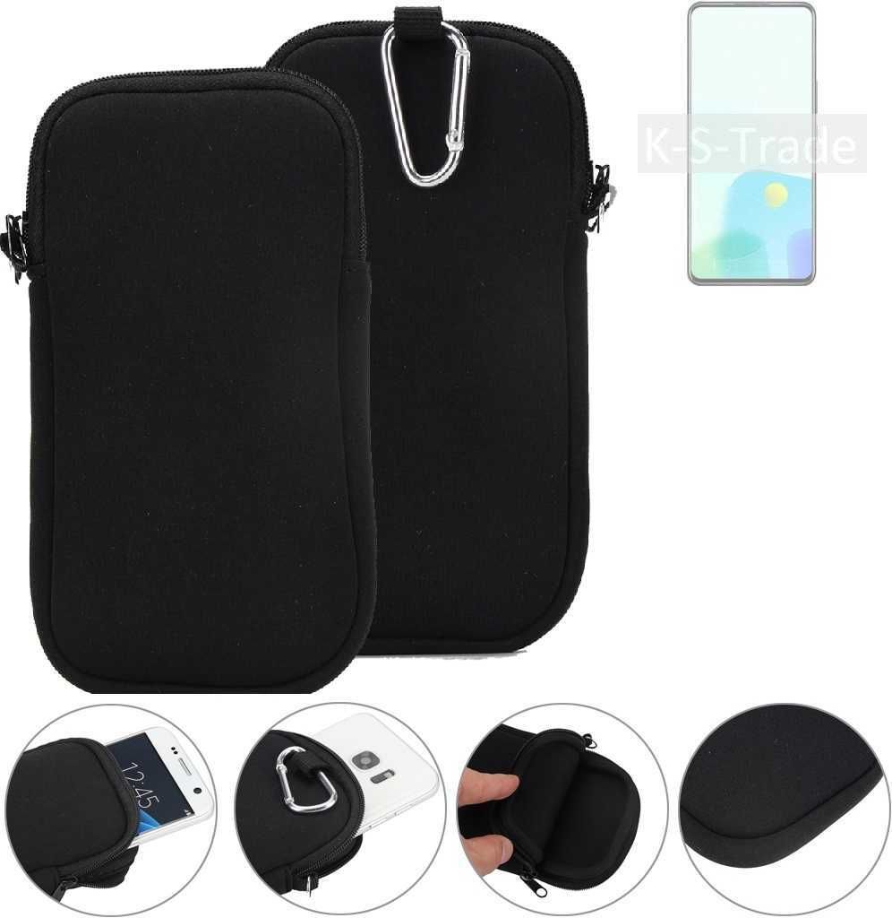K-S-Trade Neopren-Hülle Handyhülle kompatibel mit ZTE Axon 30S Schutzhülle Neoprenhülle Sleeve Schutz-Hülle Gürtel Tasche Case Holster