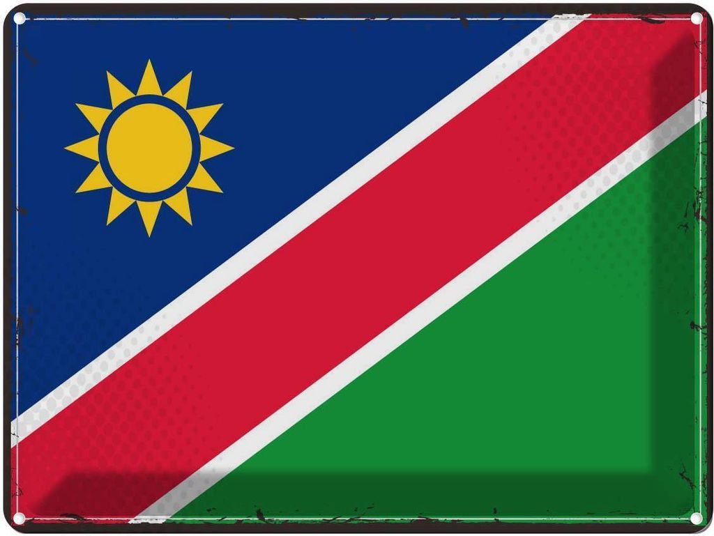 vianmo Blechschild 30x40 cm Namibias Retro Namibia Flagge Fahne Wappen