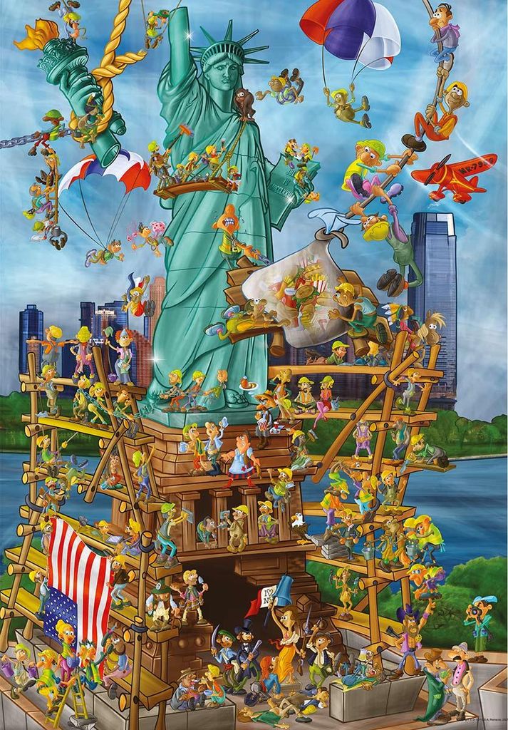 D-Toys Puzzle Cartoon Collection New York 1000 Teile Jigsaw Puzzle