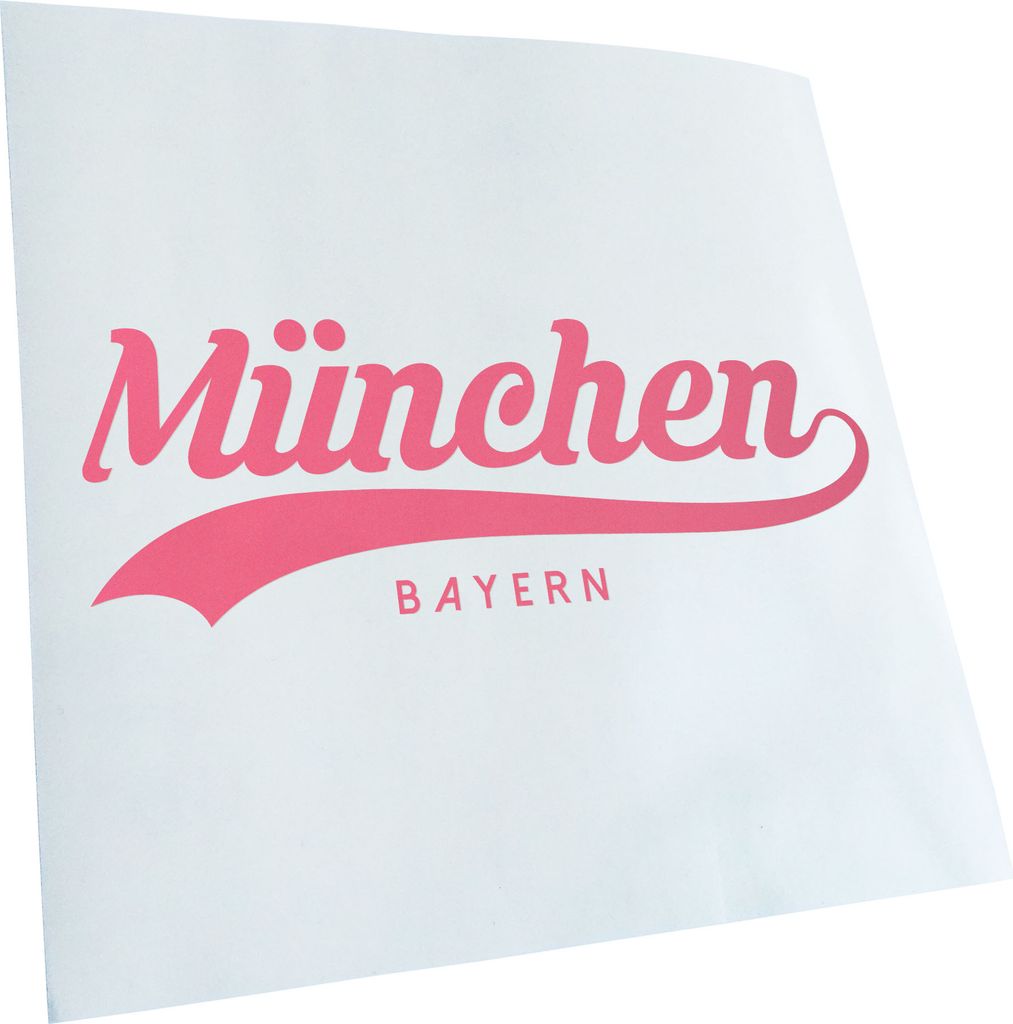 Kiwistar - Autoaufkleber - München Bayern - Hellrosa - 60x21cm - Aufkleber für Auto, Laptop, Fahrrad, LKW, Motorrad mehrfarbig JDM Decal Racing