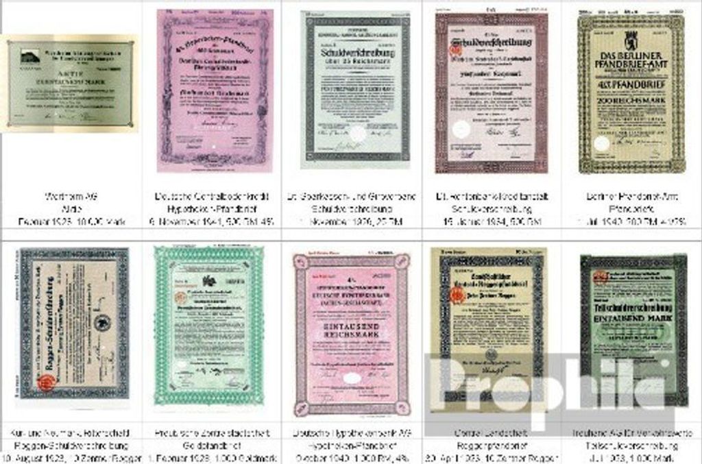 Hist. Wertpapiere Deutschland 10 verschiedene Berlin Wertpapiere Nr. 15