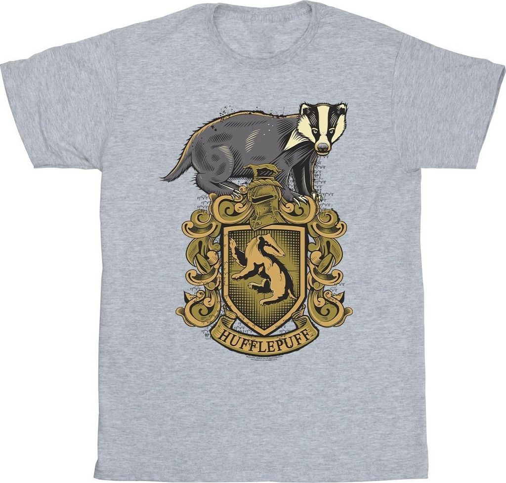 Harry Potter - "Hufflepuff" T-Shirt für Herren BI31049 (L) (Grau)